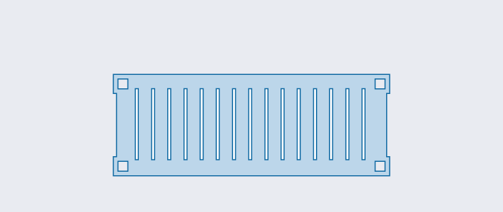 An illustration of a freight container